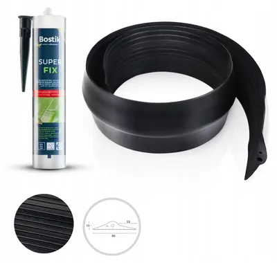 Produktbild von Hubfal Garagentordichtung EPDM Schwarz 5,5m mit Kleber