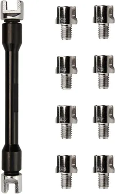 Productafbeelding van Motorfiets spaaksleutel - Momentsleutel set - Wiel afstellen - CNC bewerkt - 93 mm lengte - Zwart