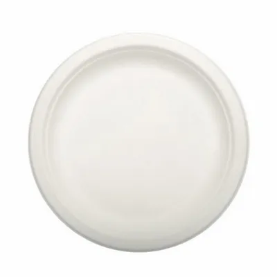 Produktbild von Papstar 84582, Teller, Rund, Zuckerrohr, Weiß, Einfarbig, 50 Stück(e)
