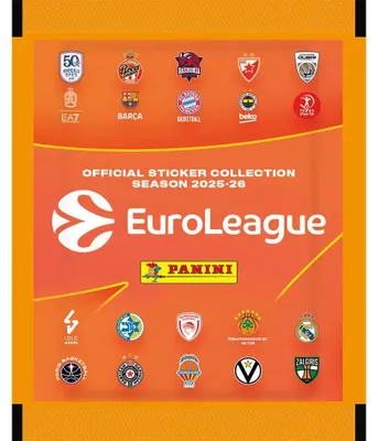 Zdjęcie produktu dla Panini Euroleague 25-26 – pudełko kart kolekcjonerskich, przezroczyste, dla dzieci, przezroczyste, jeden rozmiar