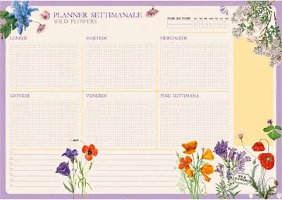 Immagine prodotto di Erik Editores Kokonote Agenda settimanale A4 Wildflowers Italiano Taglia unica