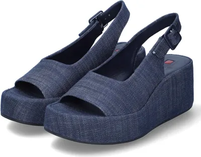 Produktbild von Högl Loulou Damen Sandaletten, Leder, Blau, 41/2, Keilsandalette mit Slingback, rutschhemmende Laufsohle, gepolsterte Lederdecksohle, 7-102519 3200
