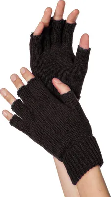 Produktbild von Fingerlose Stoffhandschuhe schwarz