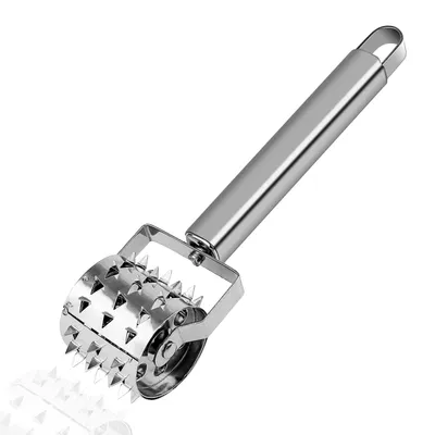 Fleischklopfer 19 cm, Edelstahl, Rollentyp, silber