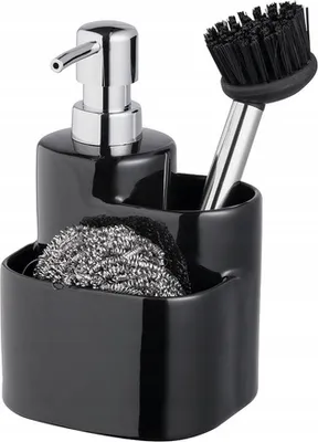 Produktbild von Küchenflüssigkeitsspender-Set 3in1 schwarz