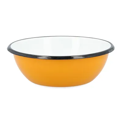 Produktbild von AGD Olkusz | Emaille Schüssel Cubism - 24 cm - Orange - 2,5 l - Stilvolles Design - Robuste Qualität