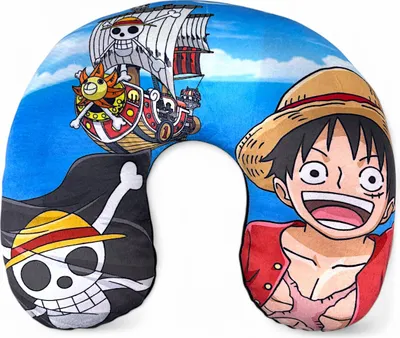 Produktbild von Reisekissen One Piece -  Kinder Nackenhörnchen - Jungen Nackenkissen 37x30x10 cm