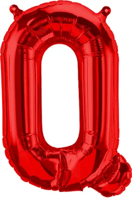 Produktbild von Folienballon Buchstabe Q, rot, ca. 40 cm, für Luftbefüllung