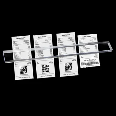Acryl-Bonhalter transparent 30 cm für Bestellungen