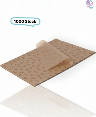 Produktbild von Einschlagpapier Snack, braun, mit Neutralmotiv, 31x40 cm, 1000 Stück, fettdicht, für Verpackung von Lebensmitteln