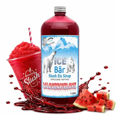 Produktbild von Ice Bär Slush Sirup Wassermelone Geschmack 1L 1:5 AZO & glyzerinfrei