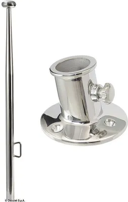 Produktbild von Flaggenstock Flaggenhalter mit Halterung aus Edelstahl 75cm Länge