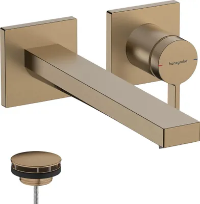 Produktbild von HansGrohe Tecturis E 2L Wand WTM 225 mm BBR Brushed Bronze, 73051140