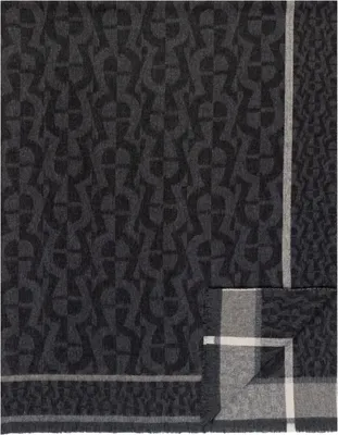 Produktbild von Aigner Lana Wolldecke graphit logo 155x200 cm