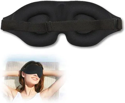 Produktbild von 3D Schlafmaske atmungsaktiv für Seitenschläfer 100% lichtdicht