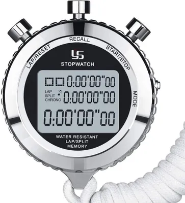 Produktbild von Digitaler Stoppuhr-Timer Metall-Stoppuhr,10-Runden-Stoppuhr-Timer für Sportwettkämpfe