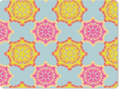 Produktbild von MuchoWow® Mauspad Mousepad Flower Power - Design - Hippie 23x19 cm - Mousepads - Maus Mat - Pad - Mausunterlage - Schreibtischunterlage - Mauspad