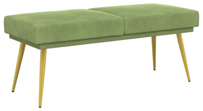 Obrázok produktu pre vidaXL Dvojmiestna lavica, svetlozelená, 120 x 45 x 46 cm, zamatová