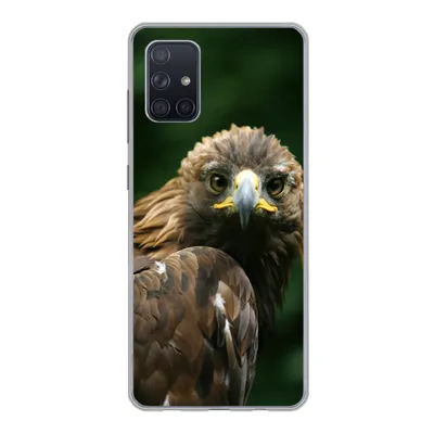 Produktbild von MuchoWow® Handyhülle Schutzhülle Hülle für Samsung Galaxy A51 5G Adler - Braun - Raubvogel Silikon Softcase Handy Hülle - Abbildung