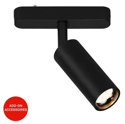 Produktbild von Luxtrail LED Tracklight Schienensystem Warmweiß Schwenkbar Zubehör 5W Schwarz