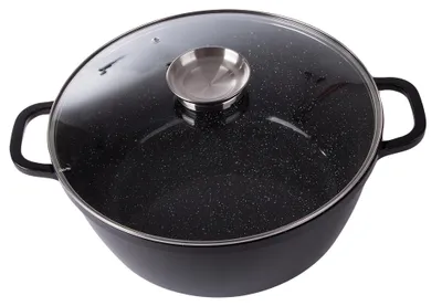 Immagine prodotto di Casseruola grande con coperchio in vetro - alluminio - 12,6 l