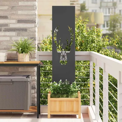Obrázek produktu pro Maison Exclusive – zahradní zástěna se zvířecím vzorem, černá, 32 x 140 cm