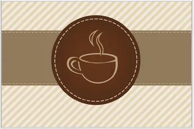 Produktbild von Wallario Wandbild Kaffee-Menü - Logo Symbol für Kaffee, Größe: 61 x 91,50 cm, Poster mit weißem Aluminiumrahmen