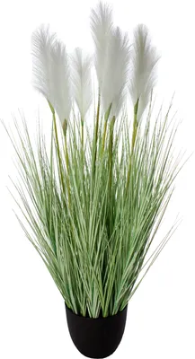 Obrázok produktu pre Veľká umelá tráva Pampas 120cm KP118 Umelá tráva Dekoratívna rastlina v kvetináči Reed