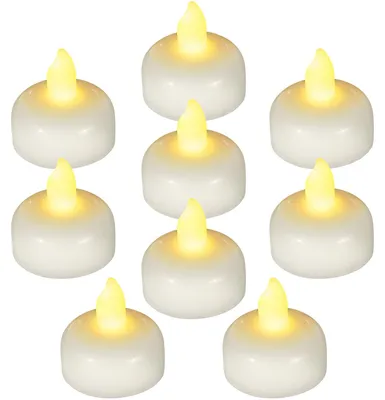 24 schwimmende LED-Teelichter, warmweiß, wasserdicht, batteriebetrieben