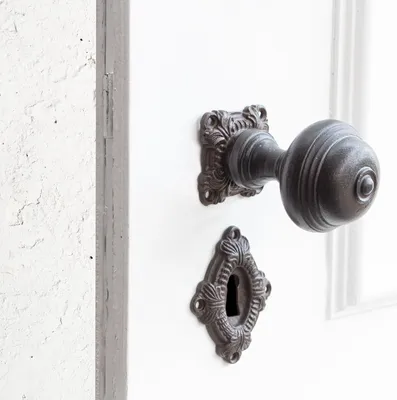 Produktbild von Türbeschlag mit Knauf für Zimmertüren, edles Design | BB | Eisen braun