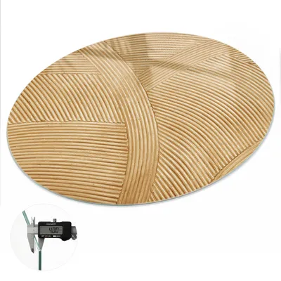 Produktbild von Glas Tischplatte fi50 cm – Tischauflage aus gehärtetem Glas – Glasplatte für Esstisch – Küchentischplatte aus Glas – Tischschutz Glas modern – Dekorative Glasplatte – Pflegeleichte Glastischplatte – Sicherheitsglas Tischplatte – Elegante Wellen
