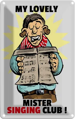 Produktbild von vianmo Blechschild 30x20 cm My lovely Mr Singing Club Dekoration