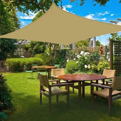 Productafbeelding van Famanu Rechthoekige zonnescherm 3x4 meter - Ademend, waterdicht, UV-bescherming
