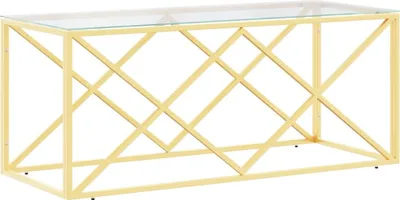 Obrázek produktu pro Konferenční stolek 110 x 45 x 45 cm nerezová ocel a sklo