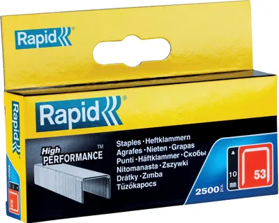 Image de Agrafeuses rapides, agrafes type 53, 10 mm, 2 500 pièces. Agrafeuses à fil fin