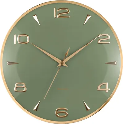 Produktbild von Karlsson - Wanduhr Sienna Glow - Grün - 40.6x5x40.6cm