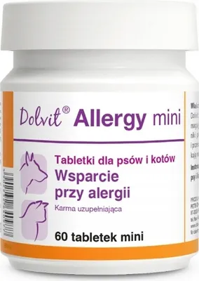 Obrázok produktu pre Dolvit Allergy Mini na alergie PRE PSY A MAČKY 60 mini tabliet