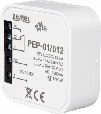 Produktbild von Elektromagnetisches Relais im Gehäuse 12V AC/DC 10A Zamel PEP-01/012