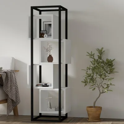 Immagine prodotto di Navel - Libreria, 44x29x140h cm Bianco, 4 Ripiani
