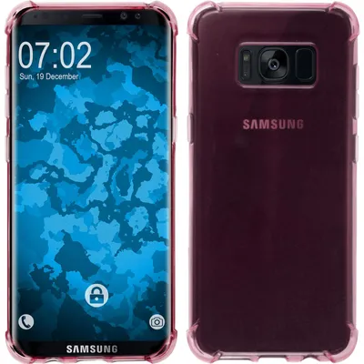 Produktbild von PhoneNatic Case kompatibel mit Samsung Galaxy S8 - pink Silikon Hülle Shock-Proof + flexible Folie