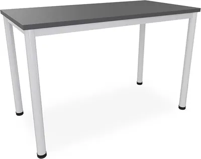 Image de Bureau : Différentes tailles et couleurs. Table de conférence : structure en métal gris. Table de réunion robuste, bureau d'atelier, bureau (largeur : 120 cm, profondeur : 60 cm, couleur : anthracite)