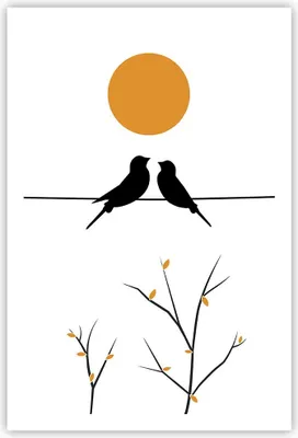 Produktbild von Poster - Poster ohne Rahmen - Bild Vögel Sonne - 61x91,5 cm - Wand Bild - Wanddeko - Wandbilder - Kunstposter - Wandposter - Bilder - Kunstdruck - Wanddekoration - Wandbild - P2XPA61x91-4772