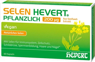 Produktbild von Selen Hevert pflanzlich 200 ug, 60 St. Kapseln