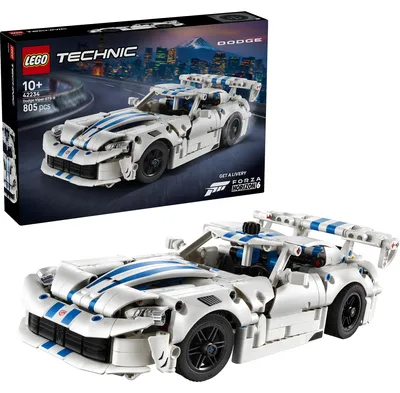 Produktbild von LEGO Technic Dodge Viper GTS-R Sportwagen - Bauset - Rennauto mit Lenkung, V10-Kolbenmotor und aufklappbaren Türen - Geburtstagsgeschenk für Kinder ab 10 Jahren - 42234
