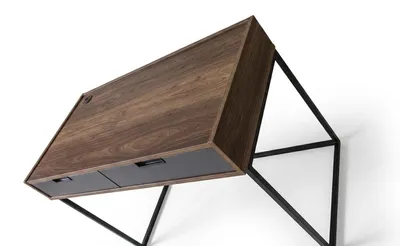 Produktbild von Moderner Schreibtisch Loft-Stil 2 Schubladen elegant komfortabel