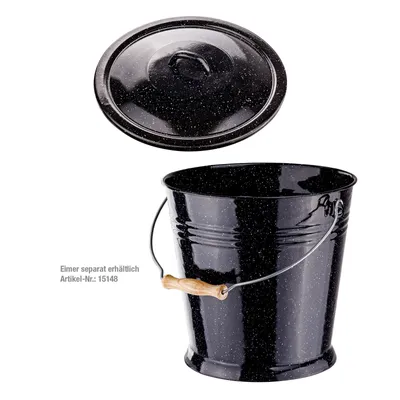 Produktbild von Deckel für Ascheeimer / Zinkeimer, 10 Liter, emailliert, schwarz