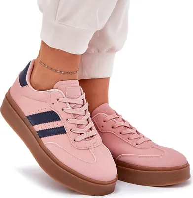 Zdjęcie produktu dla Sneakersy Damskie Na Platformie Z Eko Skóry Różowe Ediriella 38