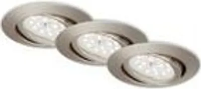 Produktbild von 3er Set LED Einbauleuchte, Ø 8,2 cm, 3,5 W, Matt-Nickel, Briloner Leuchten