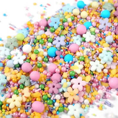 Produktbild von Streuselheld Flower Power 40g - Leckere Streusel und Zuckerstreusel für Osterkuchen, Cupcakes & Desserts