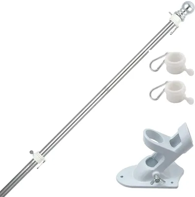 Produktbild von Fahnenmasthalterung aus Aluminium, 150 cm, Silber